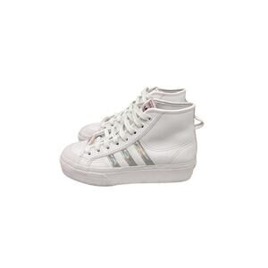 Adidas Shoes Nizza Platform Mid "White Iridescent" Sneaker Women's 6.5
